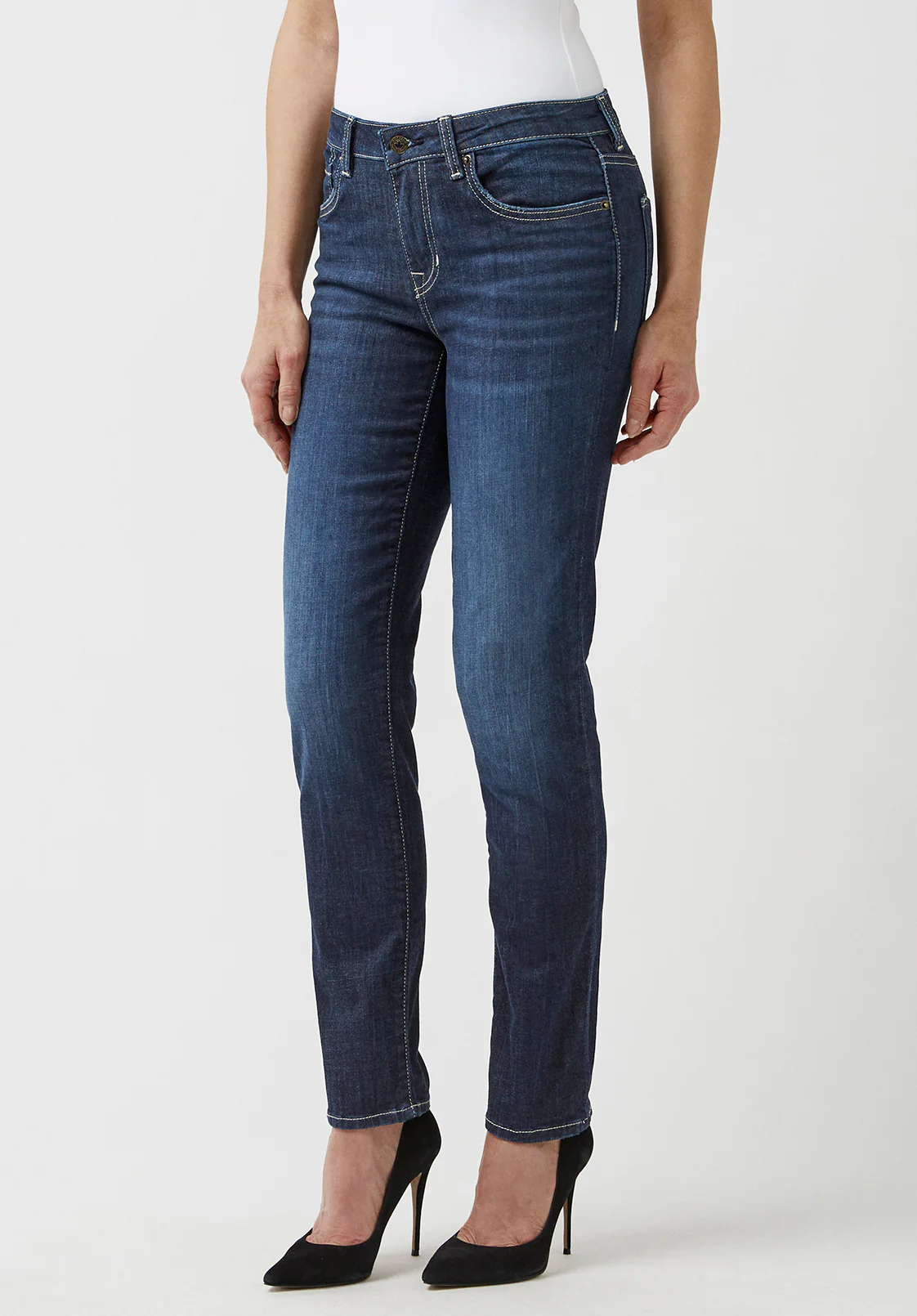 Mid Rise Slim Carrie Women's Jeans in Reckless Blue - BL15674 - Image 3