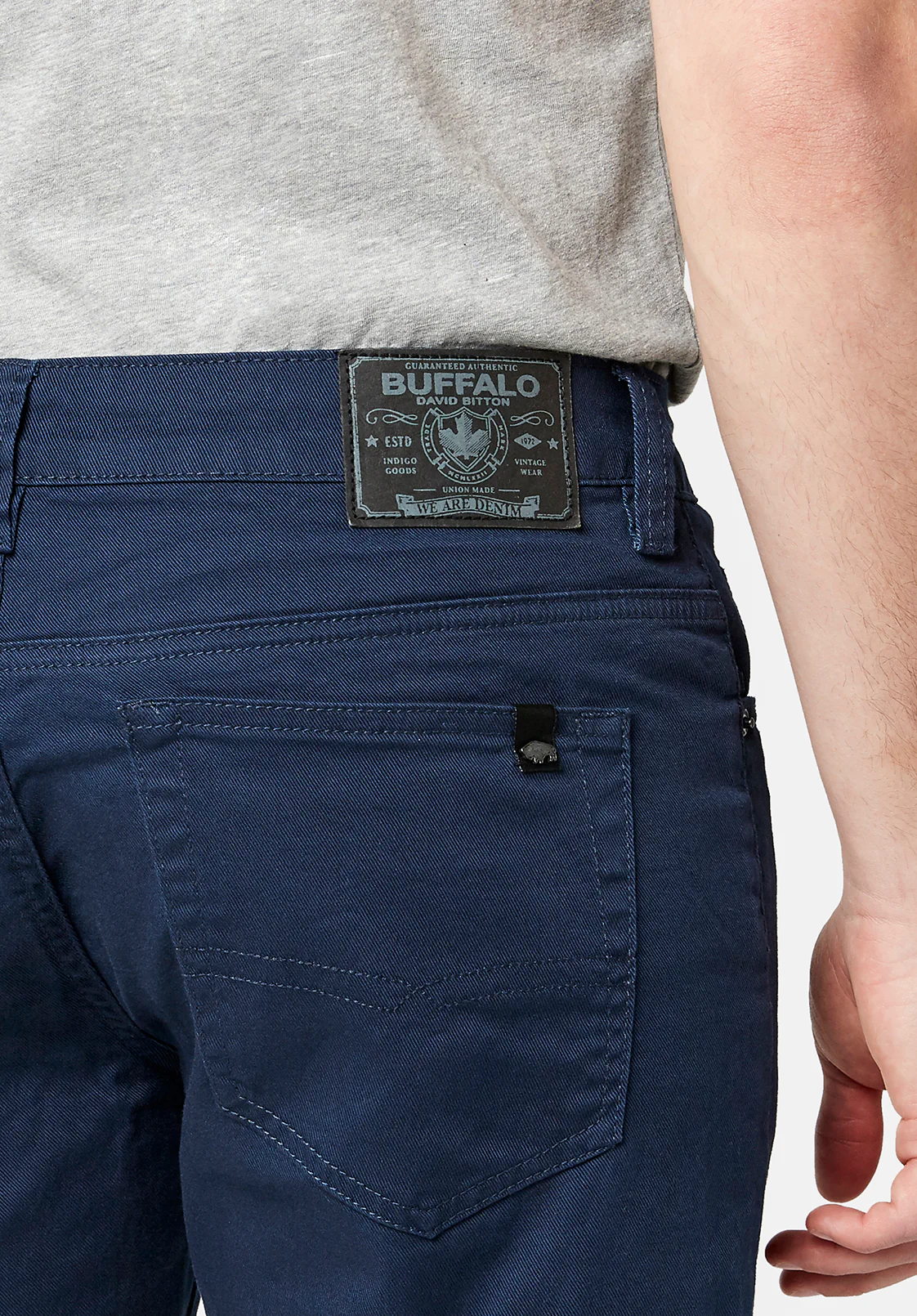 Straight Six Men's Twill Pants in Deep Navy - BM16083 - Image 4