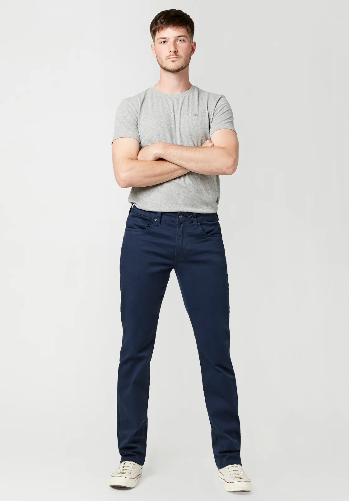 Straight Six Men's Twill Pants in Deep Navy - BM16083 - Image 5