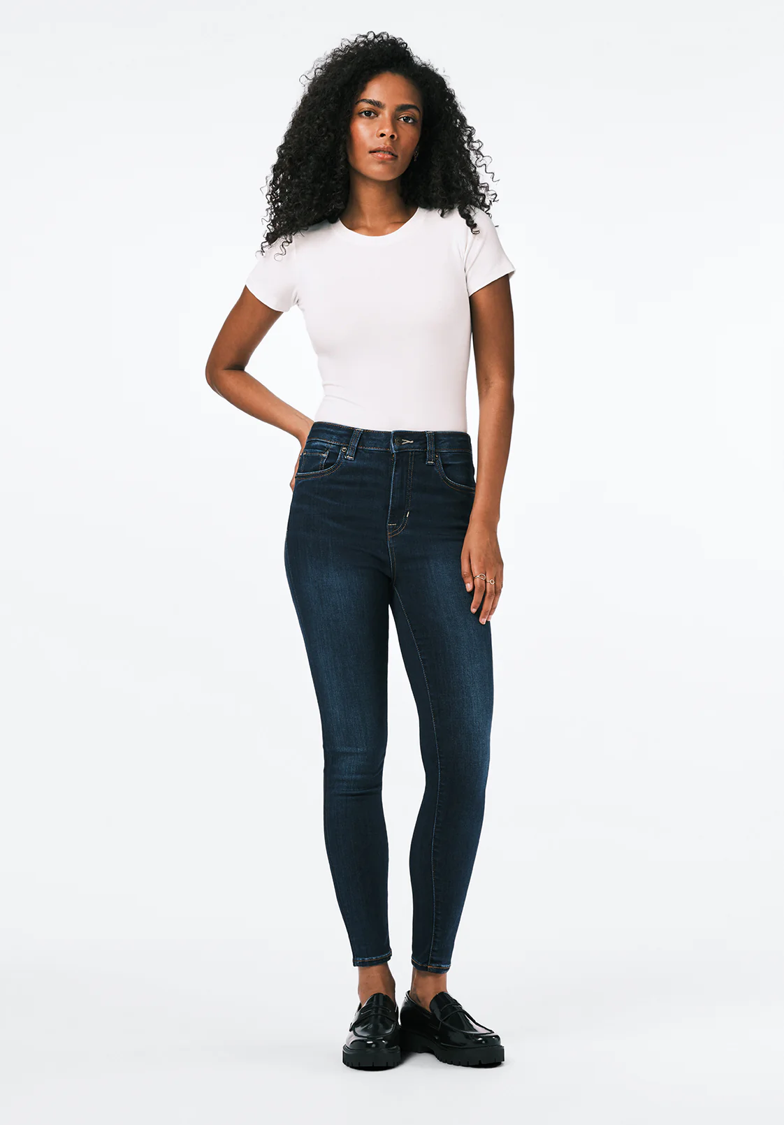 High Rise Skinny Skylar Women's Jeans, Night Rain Indigo - BL15703 - Image 4