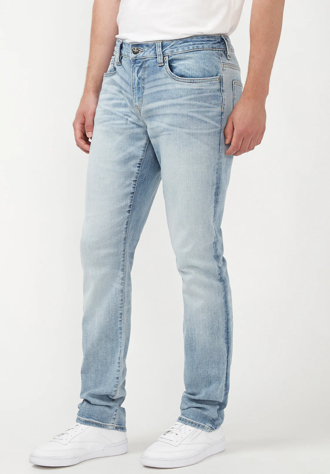 Slim Ash Men's Jeans in Crinkled Light Blue - BM22784 - Image 3