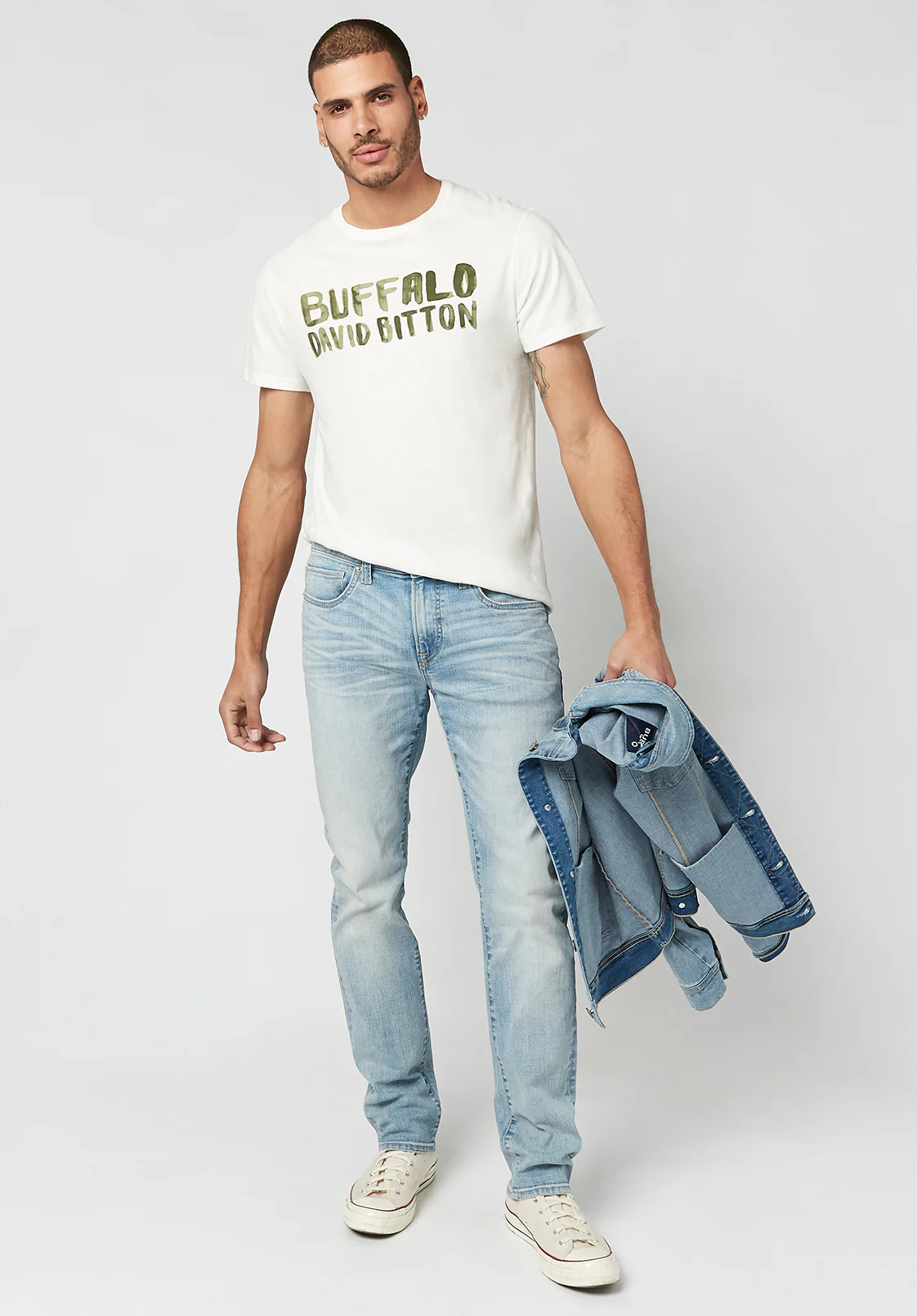 Slim Ash Men's Jeans in Crinkled Light Blue - BM22784 - Image 5